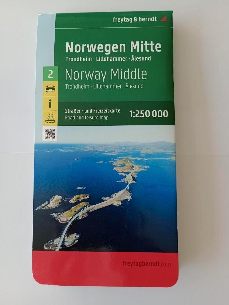 Noorwegen wegenkaart Trondheim Lillehammer Alesund 2023, Overige merken, Europa, Diverse auteurs, Ophalen of Verzenden