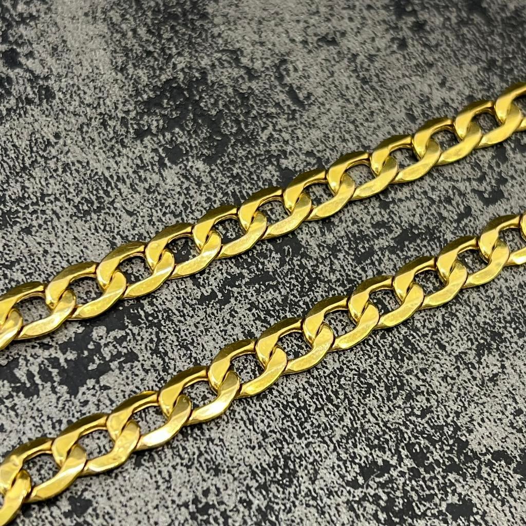 14k gouden Cuban ketting prachtig schakel, Sieraden, Tassen en Uiterlijk, Kettingen, Zo goed als nieuw, Goud, Ophalen of Verzenden