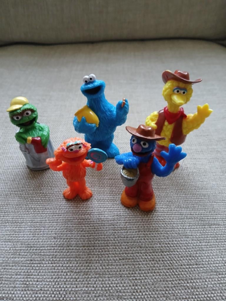 SESAMSTRAAT POPPETJES 5 STUKS., Ophalen of Verzenden, Zo goed als nieuw