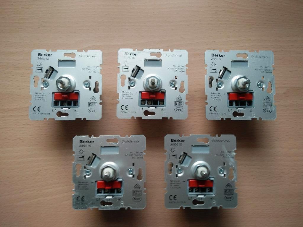 Berker 286010 dimmer 3 stuks, Ophalen of Verzenden, Gebruikt, Schakelaar