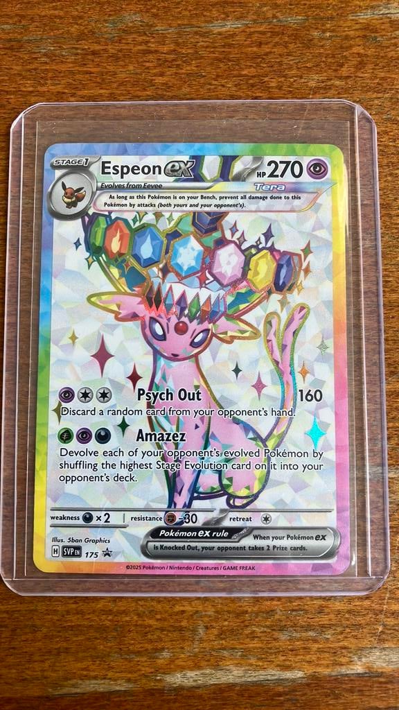 Espeon ex #175 Promo, Hobby en Vrije tijd, Verzamelkaartspellen | Pokémon, Ophalen of Verzenden, Zo goed als nieuw