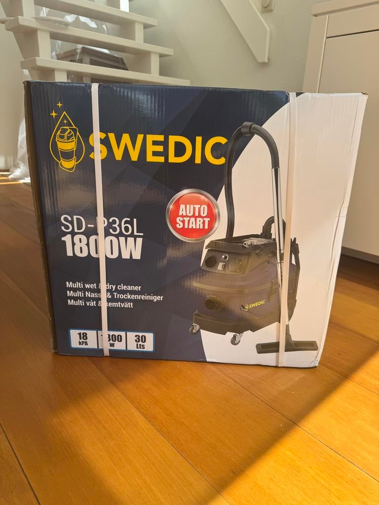 SWEDIC SD-P36L Waterstofzuiger - Nieuw in doos!, Nieuw, Ophalen of Verzenden, 1600 tot 2000 watt, Waterstofzuiger