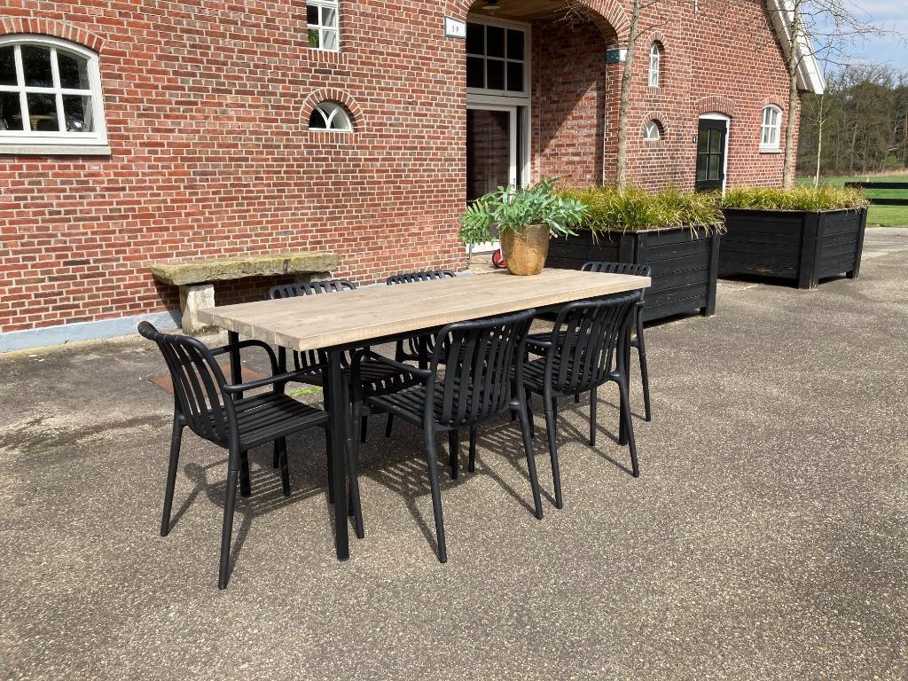 Tuintafel / eettafel 165 cm lang, Ophalen of Verzenden, Nieuw, Rechthoekig, Metaal