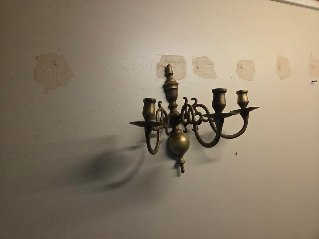 Wand kaarsenstandaard 3 armen, Ophalen of Verzenden