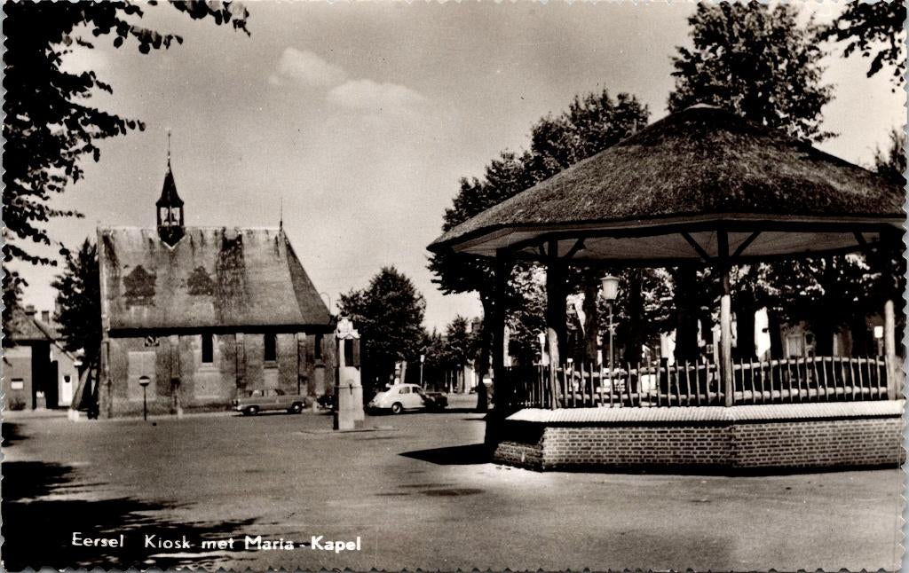 Eersel - Kiosk met Maria-Kapel, Ophalen of Verzenden, 1940 tot 1960, Ongelopen, Noord-Brabant