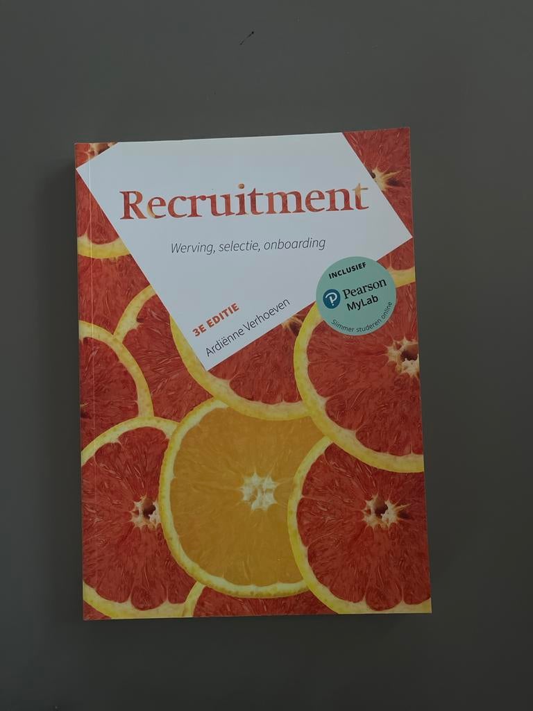 Recruitment - Ardienne Verhoeven - 3e editie, Boeken, Ophalen of Verzenden, Zo goed als nieuw, Personeel en Organisatie