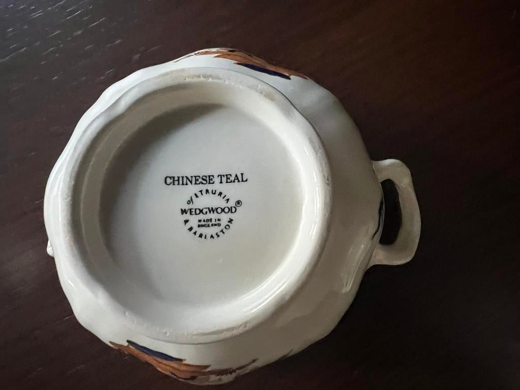 Wedgwood roomset Chinese Teal Barlaston of Etruria, Ophalen of Verzenden, Zo goed als nieuw, Wedgwood, Kop(pen) en/of Schotel(s)