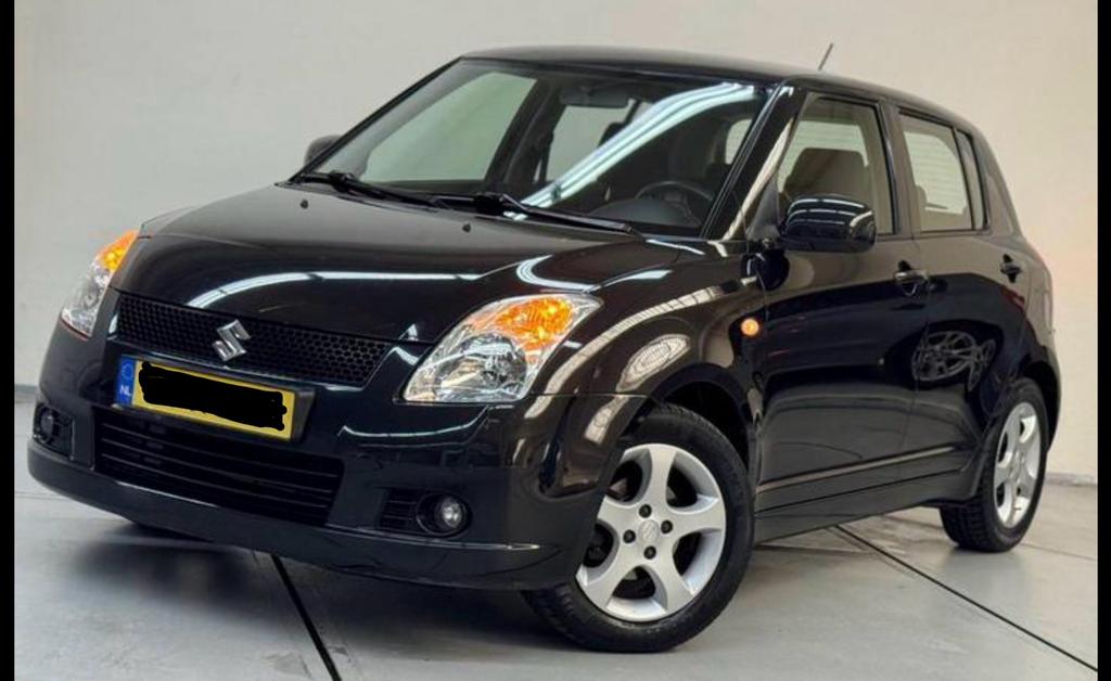 Suzuki Swift 1.3 5DRS 2007 Zwart / cruise control/airco, Voorwielaandrijving, Stof, Zwart, 400 kg