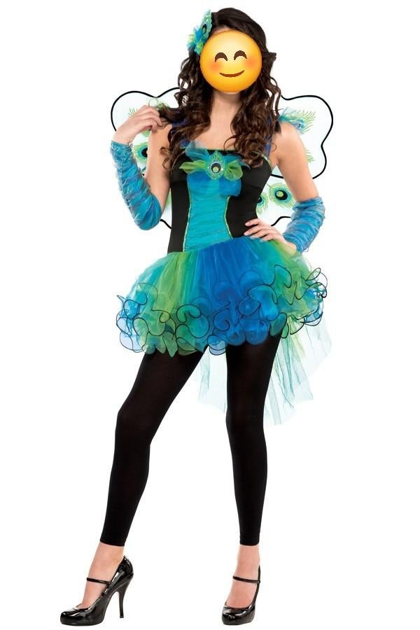 Carnaval pauw jurkje, Ophalen, Zo goed als nieuw, Meisje, Jurk of Rok