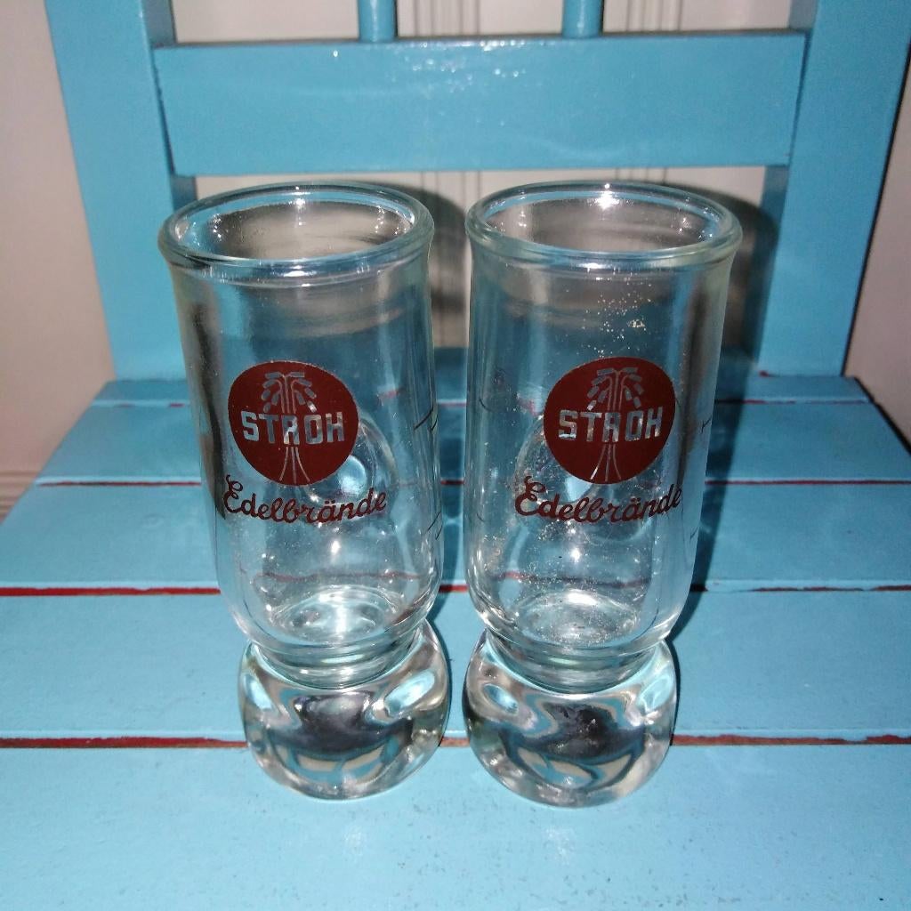 Stroh Edelbrande glaasjes set van 2, Ophalen, Gebruikt, Borrel- of Shotglas