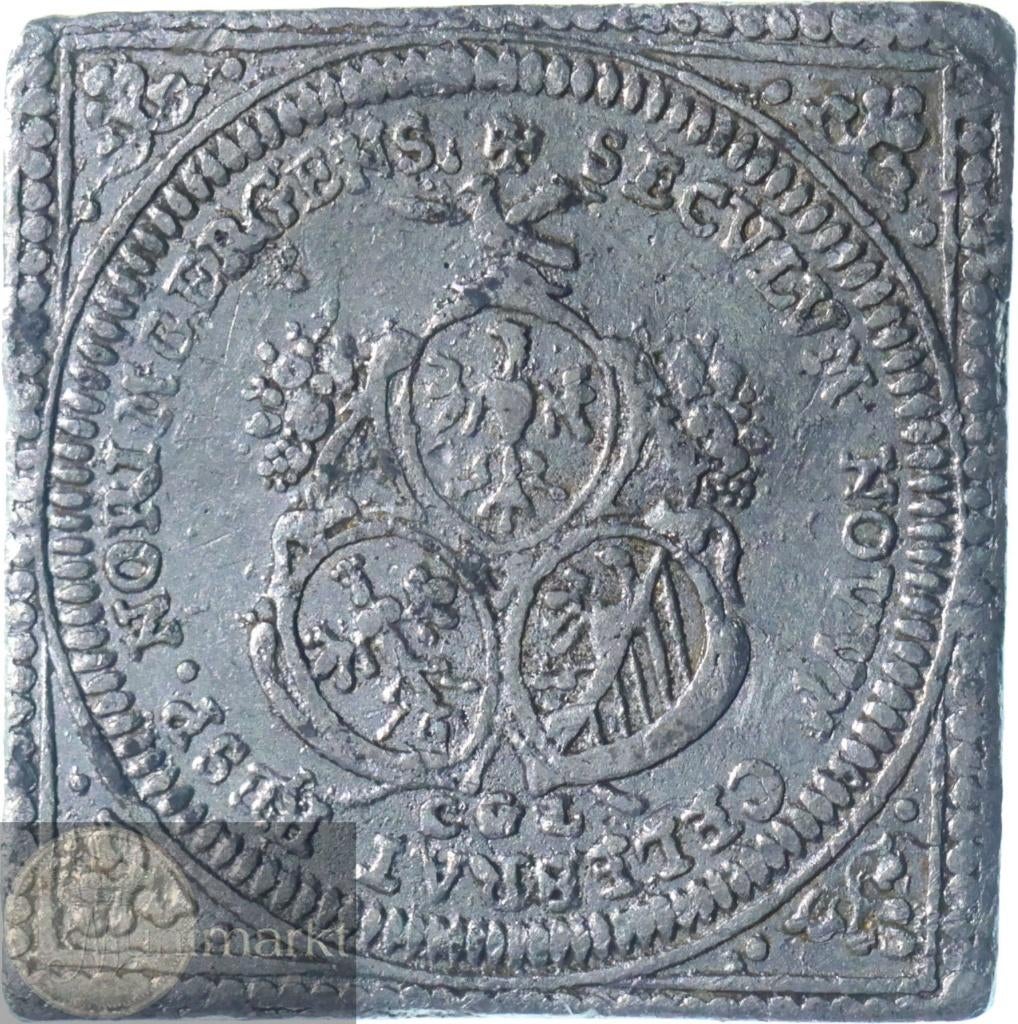 Nürnberg - Klippe Dukaat ca. 1700 afslag in ander metaal, Ophalen of Verzenden, Duitsland, Losse munt