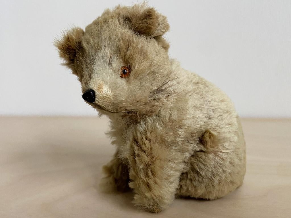 Oud KLEIN Duits Beertje Beer 8 cm, Verzamelen, Ophalen of Verzenden, Gebruikt, Stoffen beer, Cherished Teddies