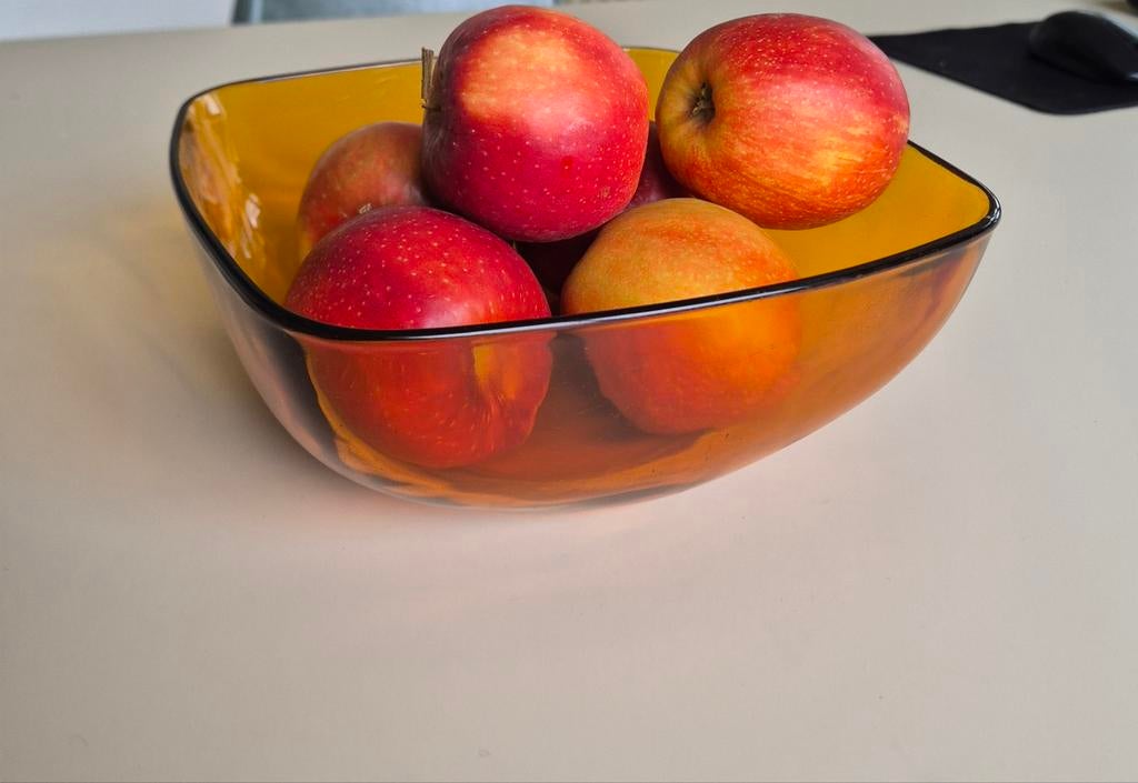 Vintage glazen schaal Duralex France, Ophalen of Verzenden, Rond, Glas