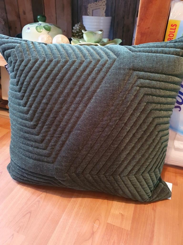 Groen 3D kussen 60 bij 60 merk volt nieuw, Ophalen of Verzenden