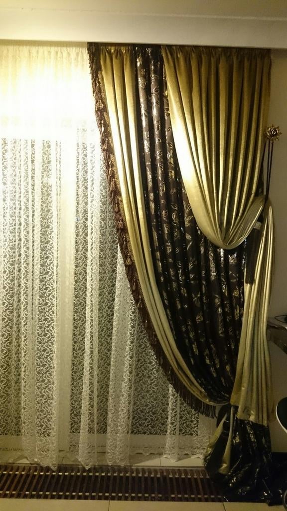 Prachtige designgordijn voor €100, Ophalen, Zo goed als nieuw, 200 cm of meer, 200 cm of meer