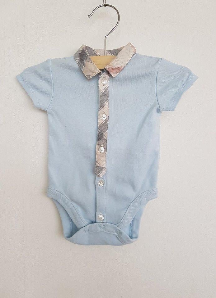 Burberry Baby blauwe romper 50, Verzenden, Nieuw, Jongetje of Meisje, Pakje