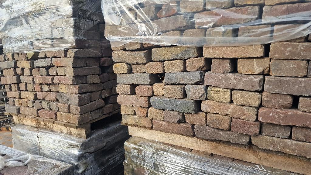 Oude waaltjes getrommeld  handgebakken 5 duimers velesoorten, Ophalen, Overige materialen, Gebruikt, Klinkers