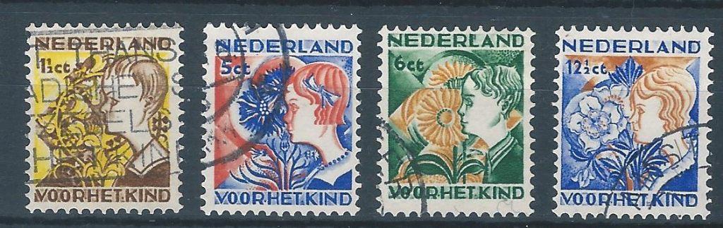 B960 - Nederland - NVPH 248-251 (gestempeld), Ophalen of Verzenden, T/m 1940, Gestempeld