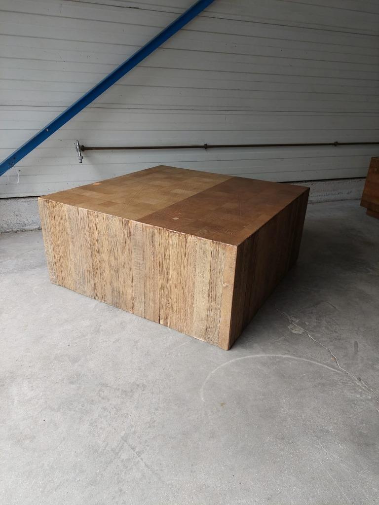 Riviera Maison salontafel 90 x 90 massief, Ophalen, 100 tot 150 cm, Vierkant, 50 tot 100 cm