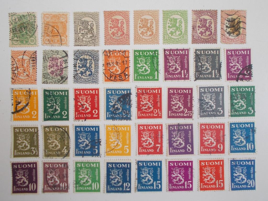 Finland, Postzegels Op 6 Foto's., Postzegels en Munten, Postzegels | Volle albums en Verzamelingen, Ophalen, Buitenland