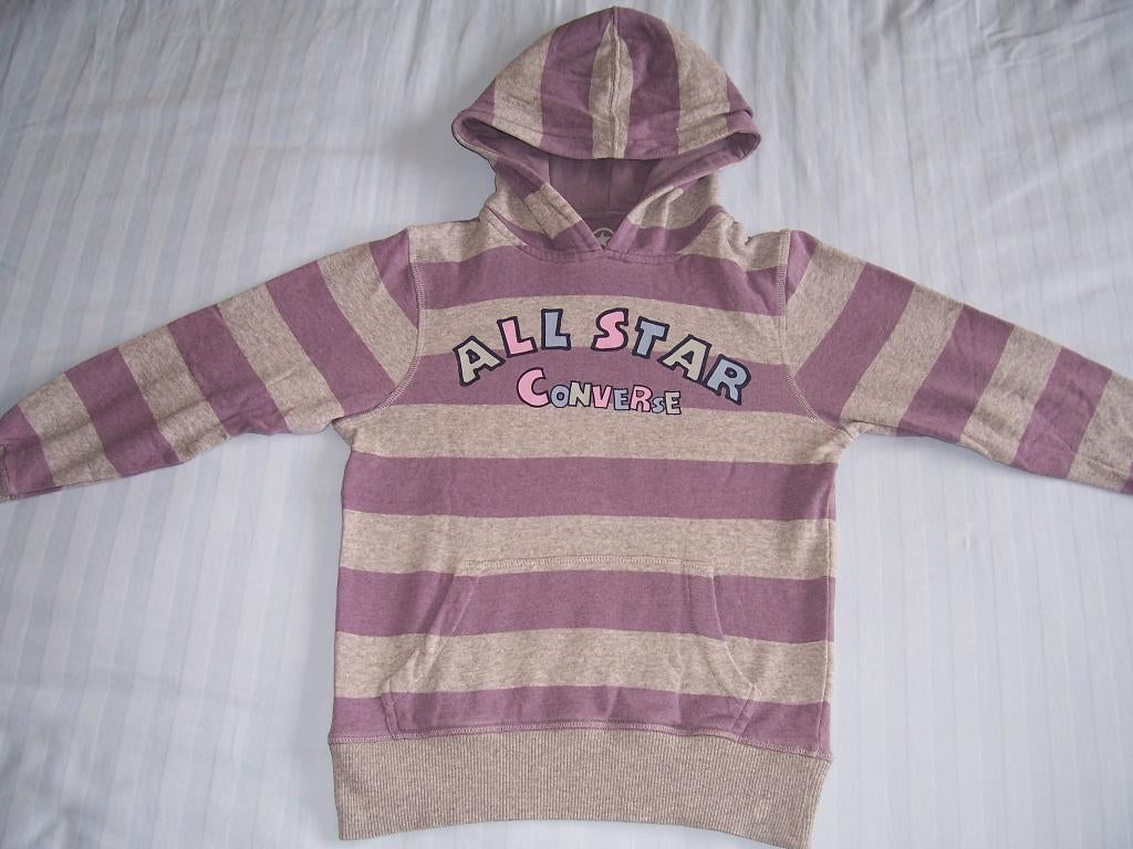 grijs paarse sweater merk Converse maat 122-128, Gebruikt, Converse, Meisje, Trui of Vest