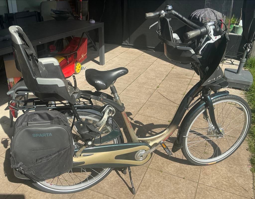 Sparta moederfiets met 7 versnellingen en zitjes, Ophalen, 2 zitjes, Sparta, Gebruikt