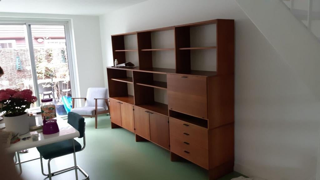 Cees Braakman wandmeubel Pastoe, jaren '60, Ophalen, 250 tot 300 cm, Gebruikt, 200 cm of meer