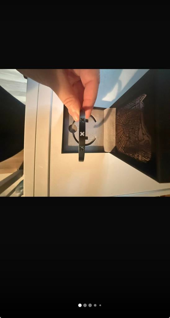 Armband amsterdam, Ophalen of Verzenden, Zo goed als nieuw, Zwart, Staal