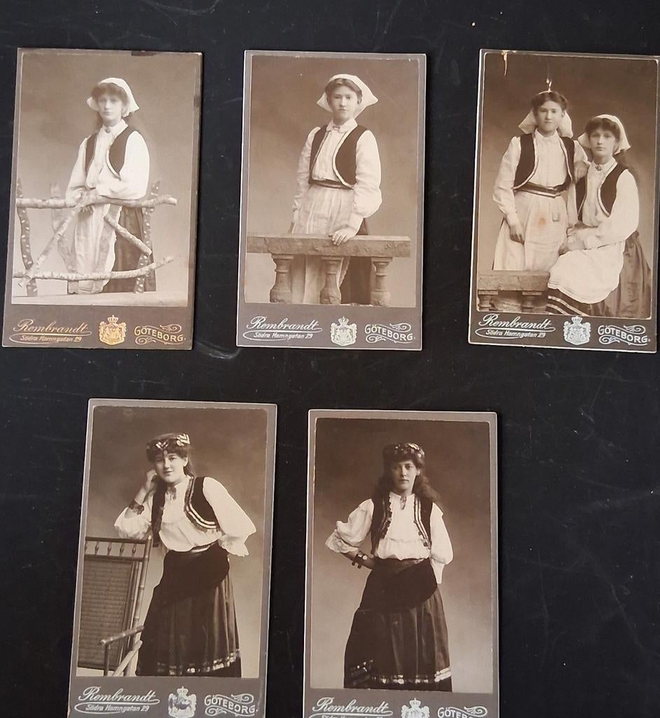 CDV portretfoto's 5 bij elkaar behorend, Ophalen, Voor 1940, Gebruikt, Foto