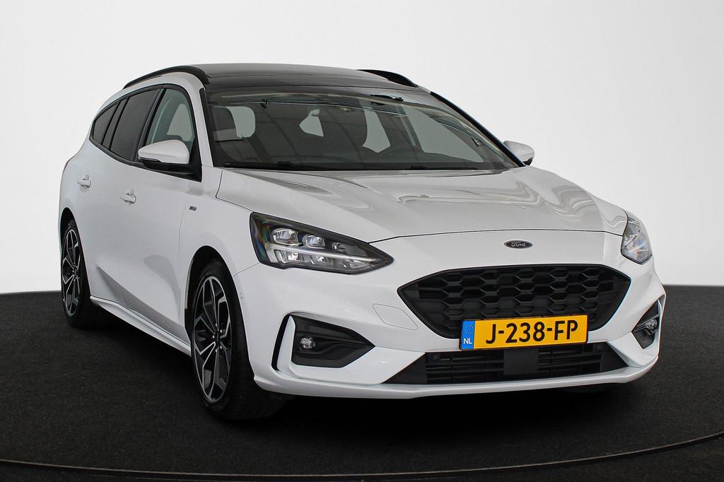 Ford Focus Wagon 1.0 EcoBoost ST Line Business Panoramadak L, Gebruikt, 1283 kg, Wit, Origineel Nederlands