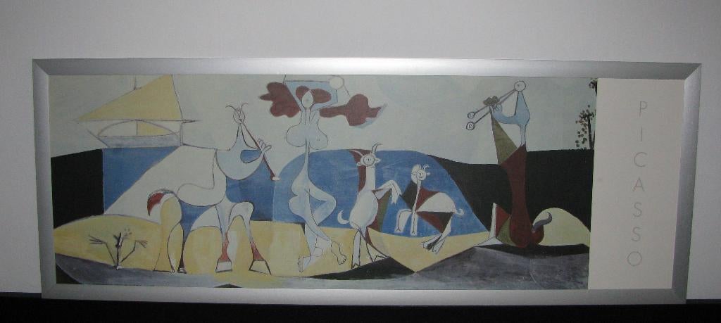 Poster in lijst. Picasso, Ophalen of Verzenden, Gebruikt, A1 t/m A3, Overige onderwerpen