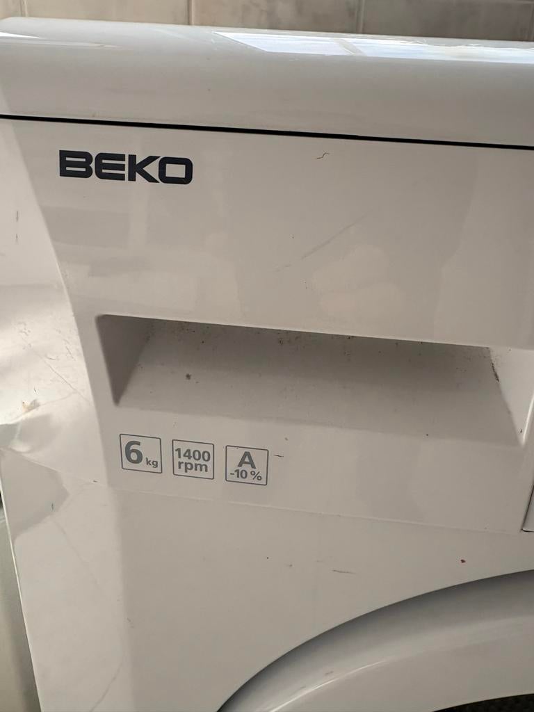Beko WMB 61431 Wasmachine - 6kg, 1400 toeren, A-10%, Ophalen, Gebruikt, 85 tot 90 cm, 1200 tot 1600 toeren