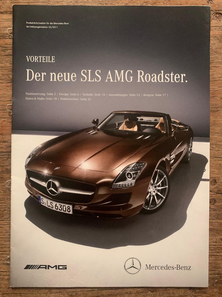 Product info brochure Mercedes-Benz SLS AMG Roadster 2011, Nieuw, Mercedes-Benz, Mercedes, Ophalen of Verzenden