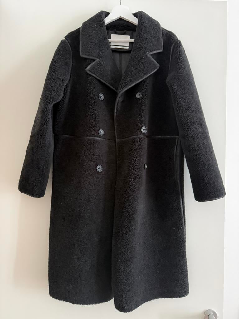 Yaya zachte lange teddy jas zwart maat 34 XS nieuw, Kleding | Dames, Jassen | Winter, Ophalen of Verzenden, Nieuw, Maat 34 (XS) of kleiner