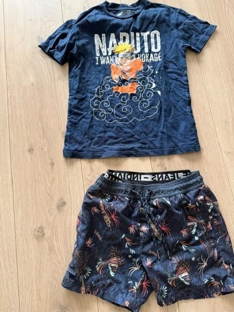 Kinderkleding maat 140: t-shirt en zwem/sportbroekje, Kinderen en Baby's, Kinderkleding | Maat 140, Jongen of Meisje, Ophalen of Verzenden