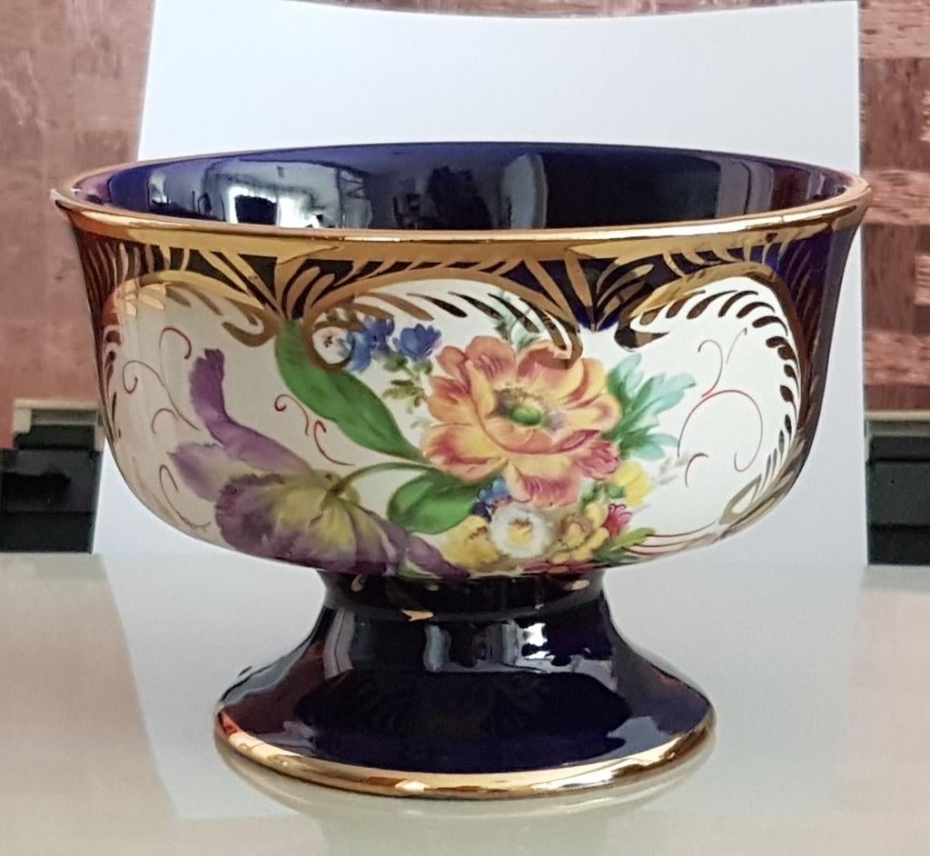 Vintage kastkommen - kobalt blauw, Ophalen, Gebruikt, Blauw, Aardewerk of Porselein