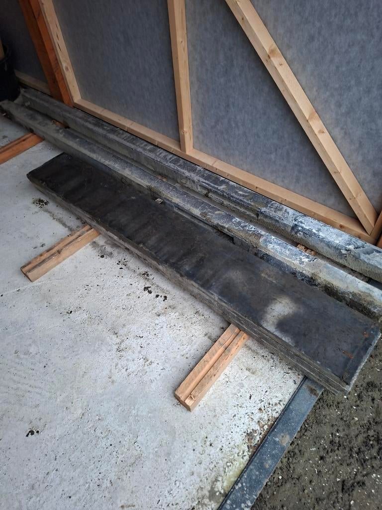 3x Betonplaat met velingrand, gebruikt., Doe-het-zelf en Verbouw, Ophalen, Gebruikt, Kalkzandstenen