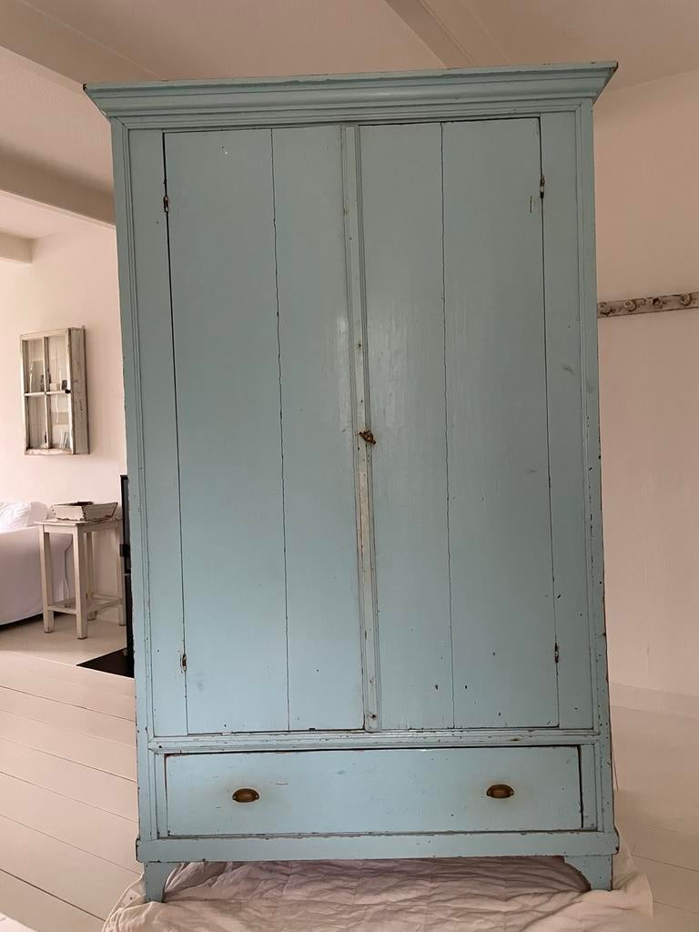 Antiek blauwe kast.. brocante, Ophalen