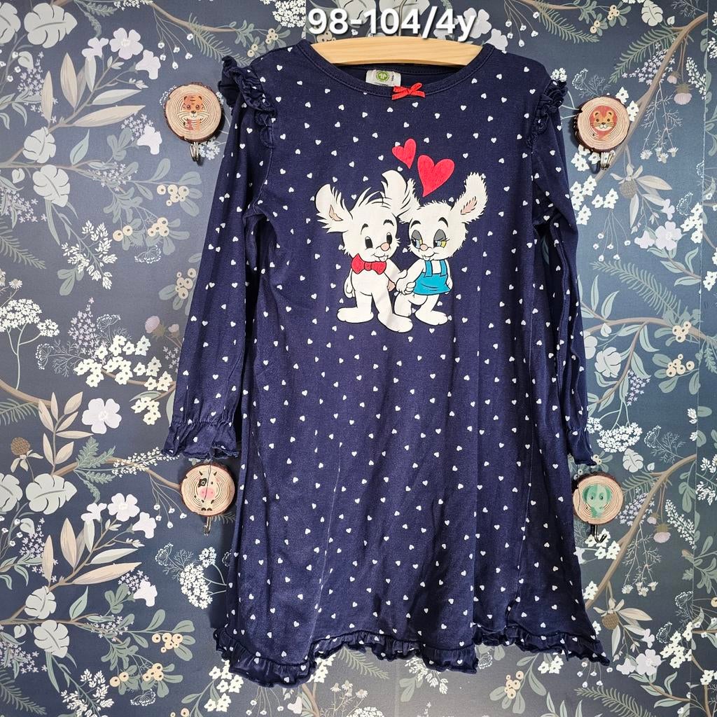 Nachtjapon met konijntjesprint, maat 98-104/4y, Ophalen of Verzenden