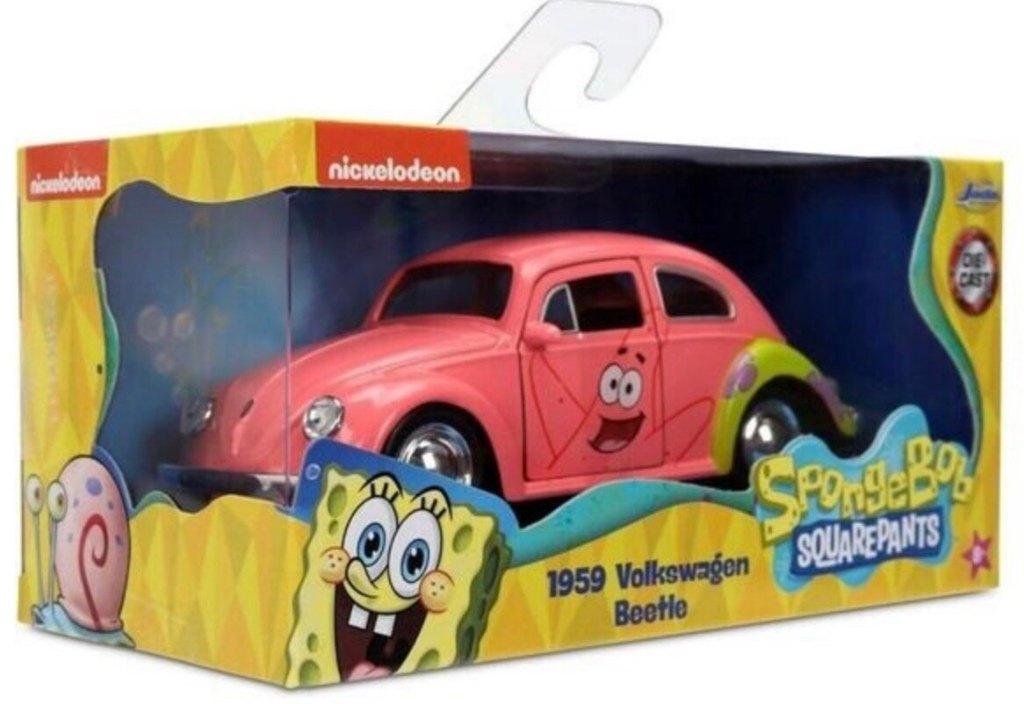Jada Toys: 1959 Volkswagen Beetle Spongebob Patrick 1:32, Overige merken, Auto, ., Nieuw