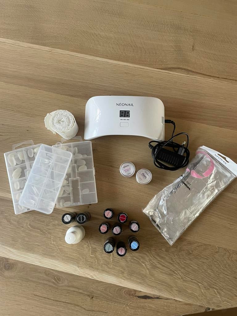 Neonail set + kleurtjes, decoratie, Gebruikt, Overige kleuren, Ophalen of Verzenden, Handen en Nagels