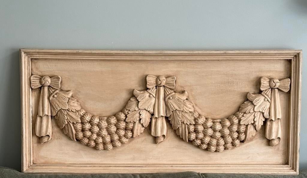 Decoratief houten wandpaneel. Houtsnijwerk., Ophalen, Zo goed als nieuw