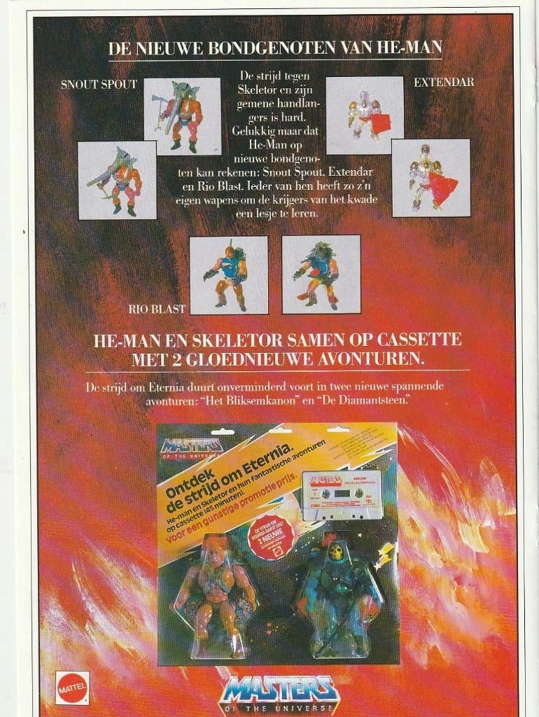 Vintage folder 1987 Masters of the Universe speelgoed, Verzenden, Overige typen