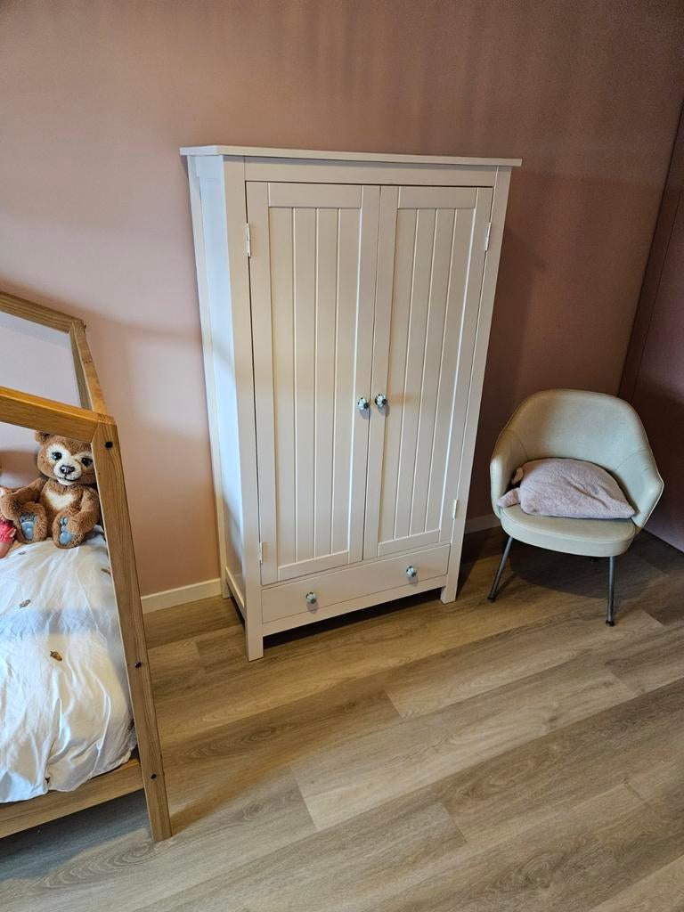 Tweedehands kinderkamer kledingkast wit 95cm breed, Ophalen, Gebruikt, Kast, 50 tot 70 cm