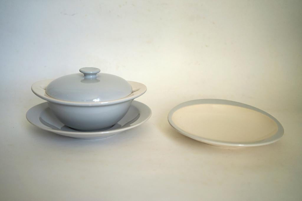 vintage fris edam symfonie sauskom, schotel en ovaal bordje, Ophalen of Verzenden