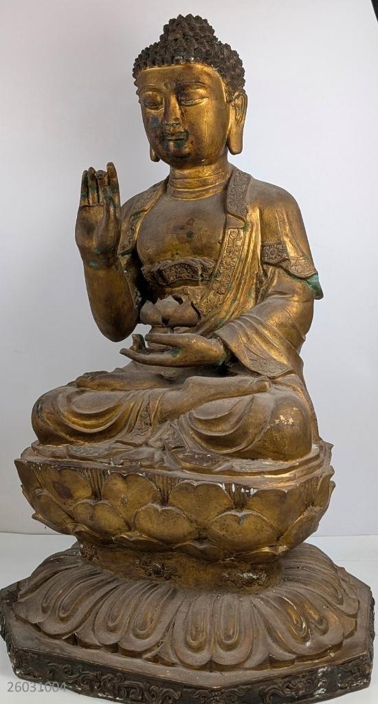 Groot bronzen beeld Boeddha, Ophalen, Gebruikt