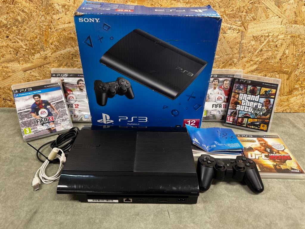 Sony PlayStation 3 Super Slim 12GB – Compleet in Doos - ReK4, Spelcomputers en Games, Spelcomputers | Sony PlayStation 3, Met games