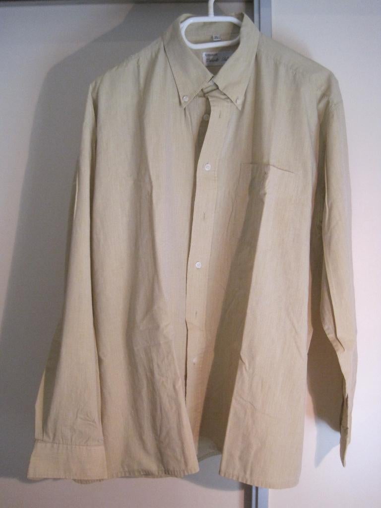 054 - overhemd XL van Zwarte Tulp, Kleding | Heren, Overhemden, Verzenden, Zo goed als nieuw, Halswijdte 43/44 (XL), Geel