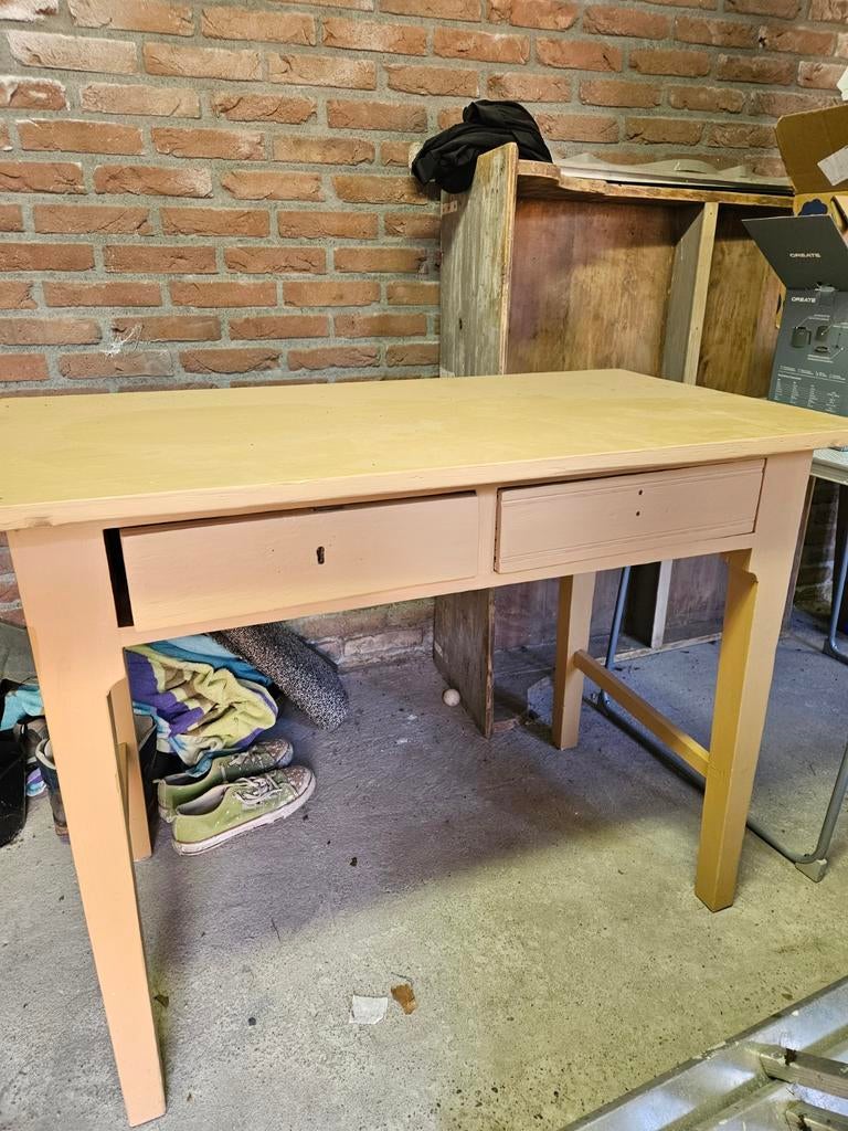 Brocant tafeltje, Huis en Inrichting, Tafels | Sidetables, Ophalen, Gebruikt, 50 tot 100 cm, 25 tot 50 cm