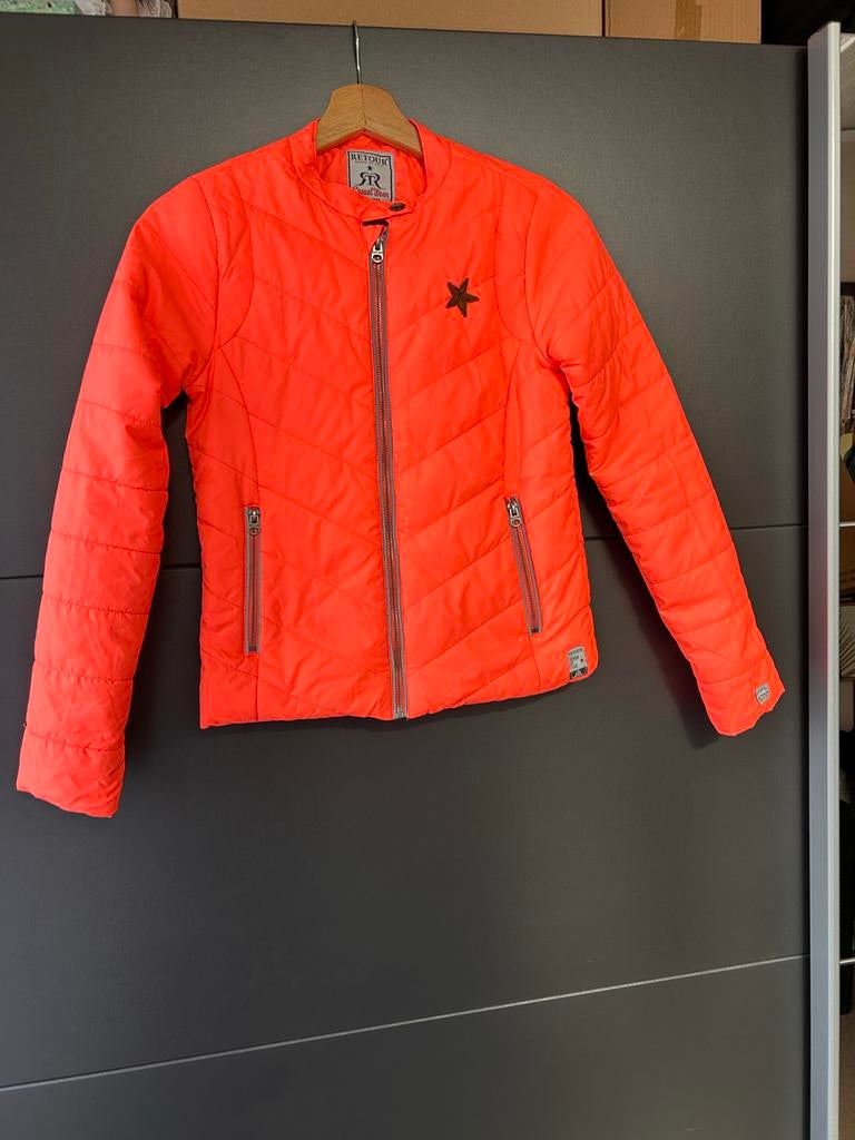 Retour Neon Oranje Gewatteerd meisjes Jasje 152, Meisje, Ophalen of Verzenden, Zo goed als nieuw, Retour